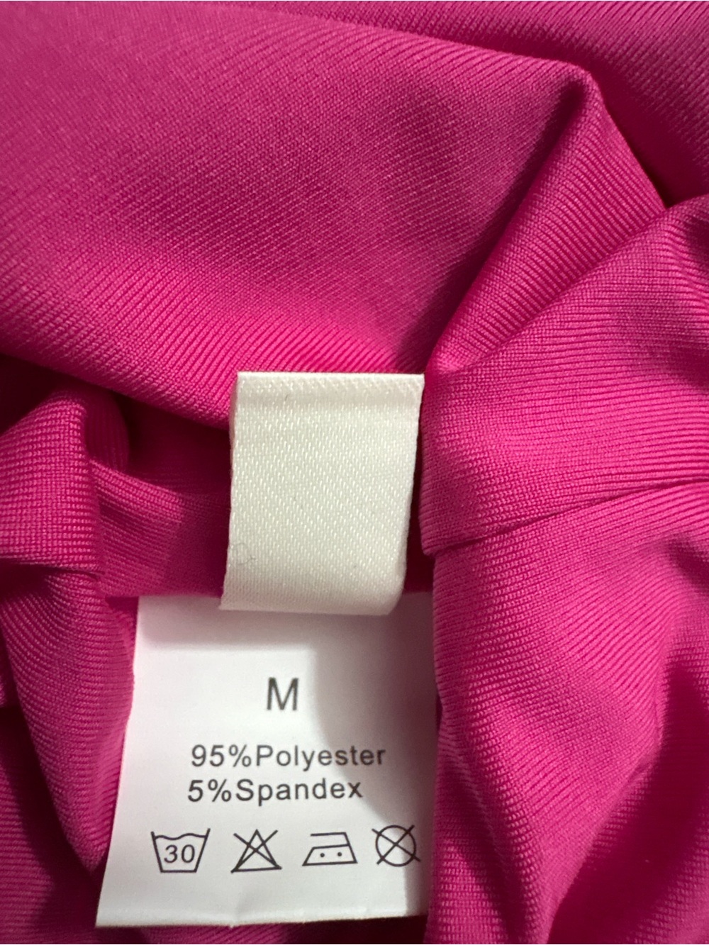 One-Shoulder Fuchsia Ruched Mini Dress - Picture 3 of 3